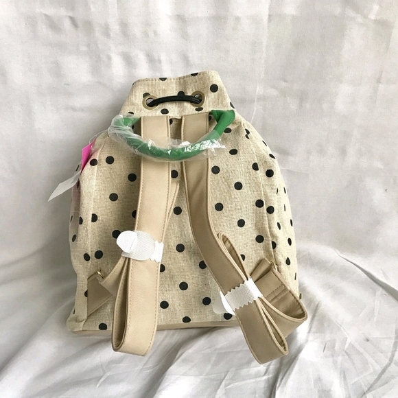 Polka Dot Drawstring Bag with Cherry Accent - Picture 4 of 6